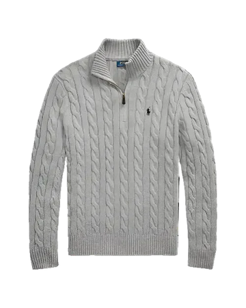 Ralph lauren cable knit quarter zip